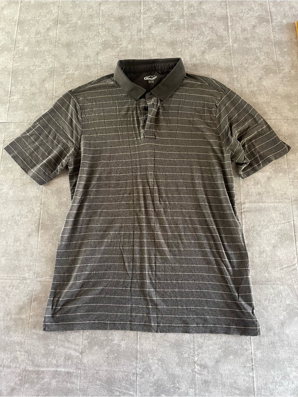 Glenmuir Men's Gray Striped Polo Shirt